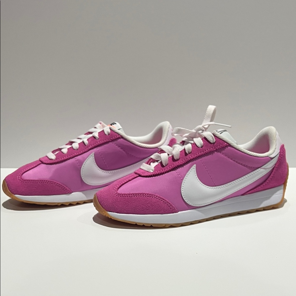 Nike Women's Fuchsia and White Sneakers